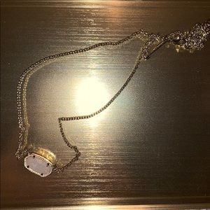 Elisa gold pendant necklace in iridescent drusy
